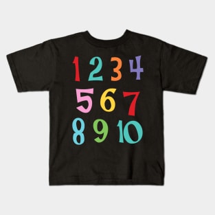 colourful numbers Kids T-Shirt